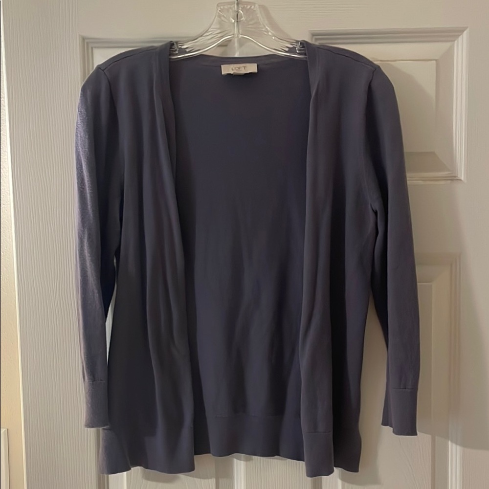 Loft Women's purple Open Cardigan